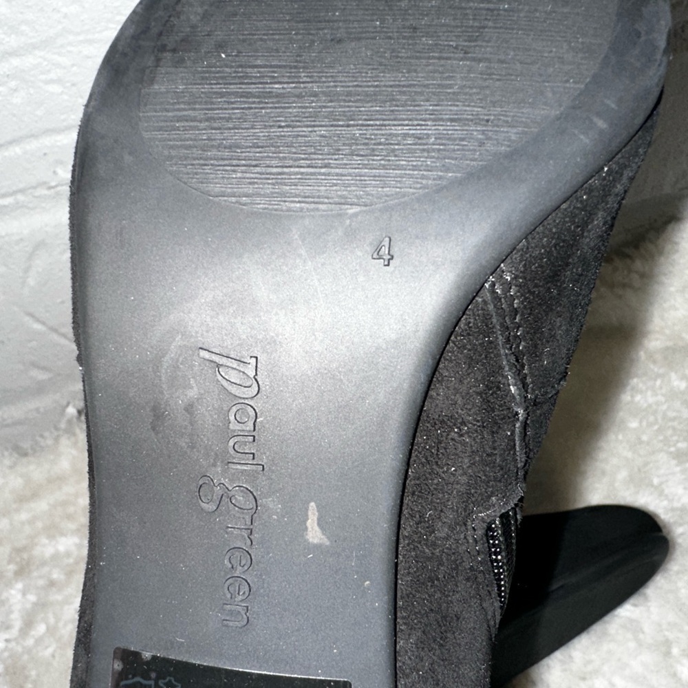 New PAUL GREEN Natalia Buckle Black Suede Ankle Boots Size 6.5 - Picture 9 of 11